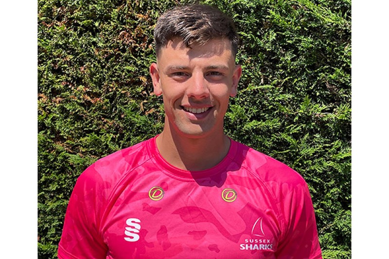 Bradley Currie profile photograph wearing the Sussex Sharks shirt
