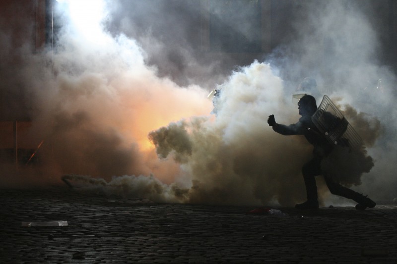 Tear gas, policing and human rights